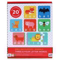 Petit Collage Yazım Yapbozu - Spelling Animals
