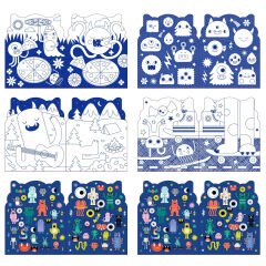 Petit Collage Çıkartmalı Boyama Kitabı - Monsters