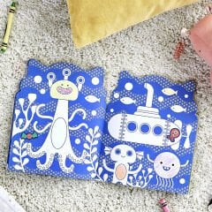 Petit Collage Çıkartmalı Boyama Kitabı - Monsters