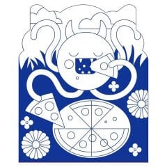 Petit Collage Çıkartmalı Boyama Kitabı - Monsters