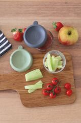 Beaba Bebek cam mama kavanozu 2li set , 150 ml Mineral / 150 ml Sage Green