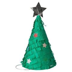Meri Meri - Fringed Christmas Tree Party Hats - Püsküllü Çam Ağacı Parti Şapkaları