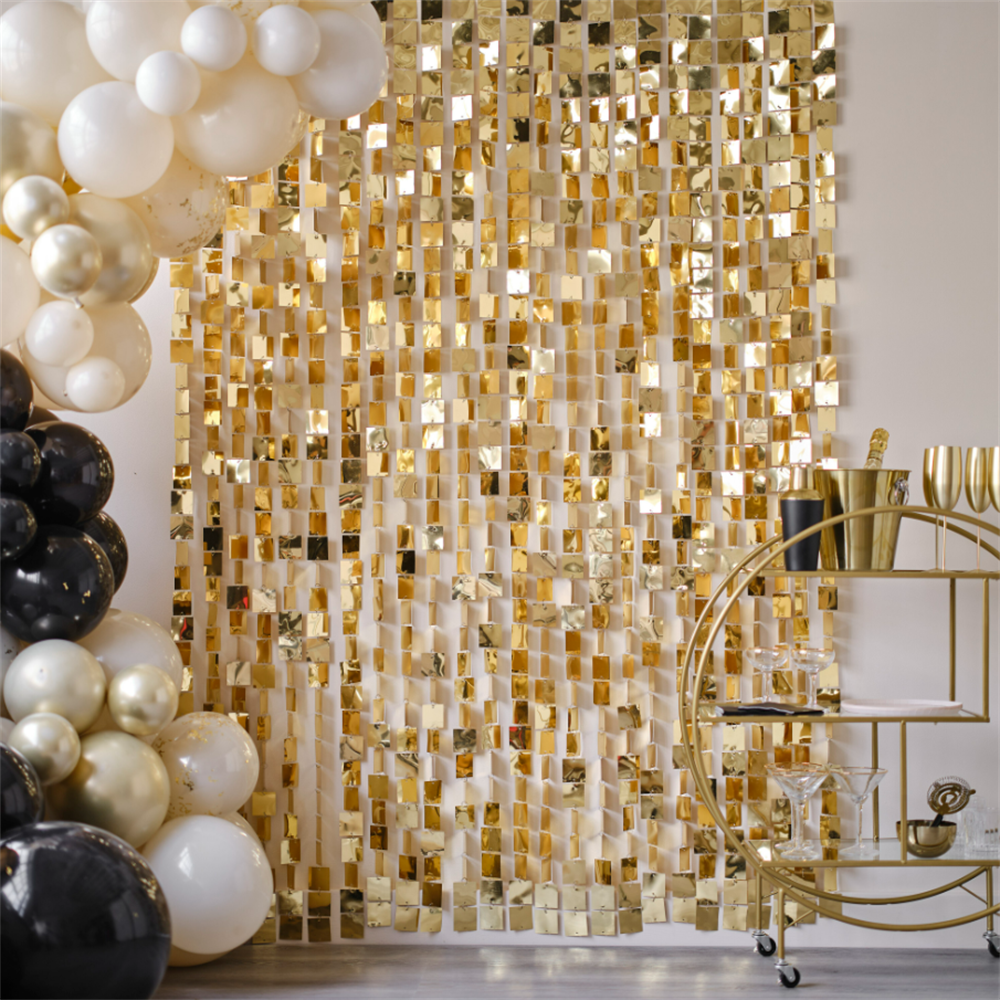 Ginger Ray - Backdrop - Sequin Wall - Gold/Champagne - Arka Fon - Payetli Duvar - Altın/Şampanya