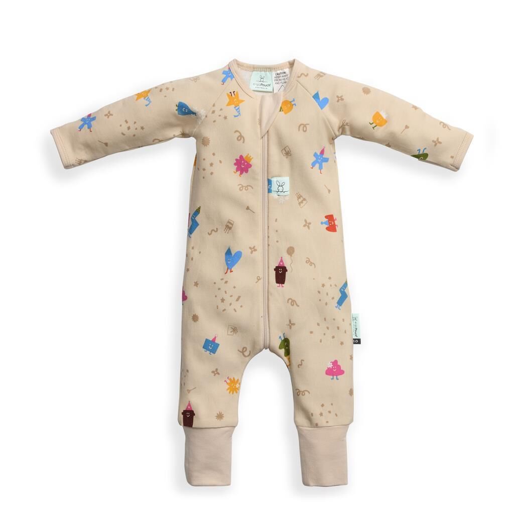 Ergo Pouch Organik Pamuklu Pijama Tulumu (1.0 TOG), Birthday Blobs
