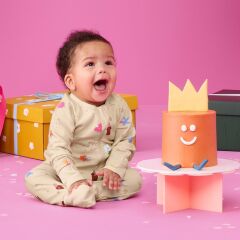 Ergo Pouch Organik Pamuklu Pijama Tulumu (1.0 TOG), Birthday Blobs