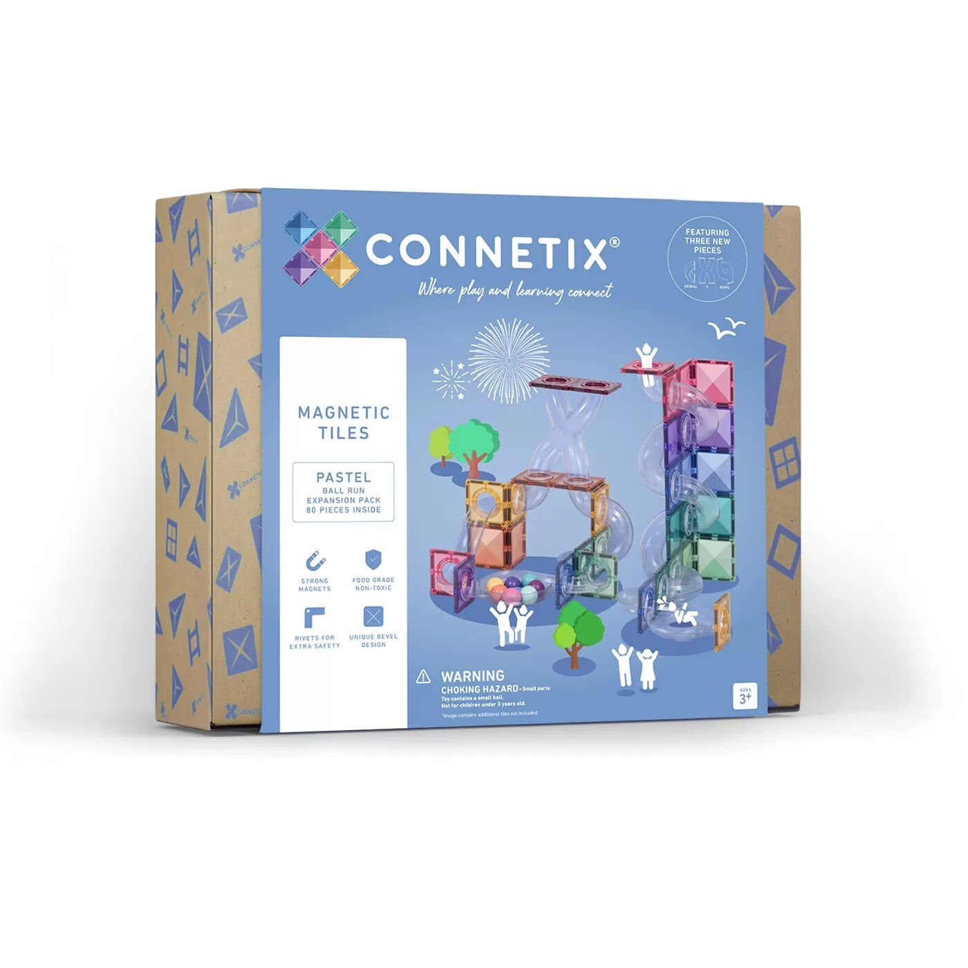 Connetix Pastel Ball Run Expansion Pack Manyetik Bloklar - 80 Parça