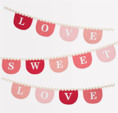 Meri Meri - Valentine's Kumaş Asılan Süs