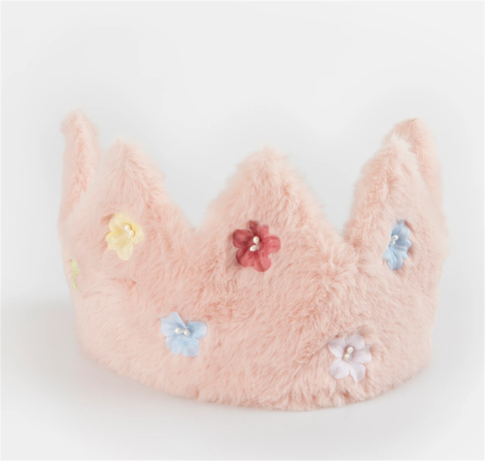 Meri Meri - Peluş Pembe Taç