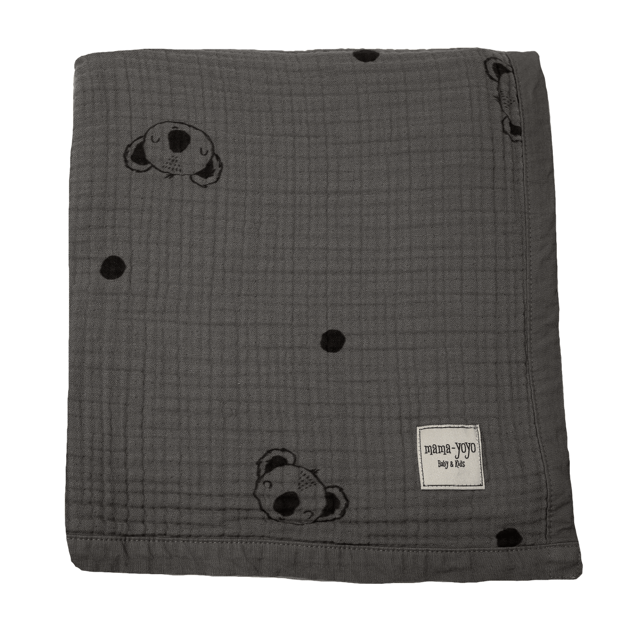 Mama Yoyo 4 Kat Müslin Battaniye, Coolala, Gri