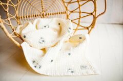 Mama Yoyo 4 Kat Müslin Battaniye, Coolala, Krem