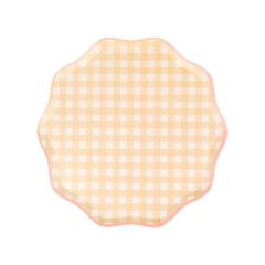 Meri Meri - Gingham Plates - Damalı Tabaklar - S - 12'Li