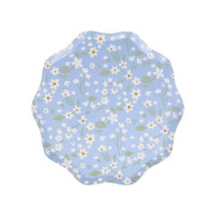 Meri Meri - Ditsy Floral Plates - Çiçekli Tabaklar - M - 12'Li