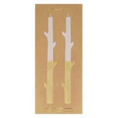 Meri Meri - Altın Kaplamalı İnce Mumlar - 16 Adet