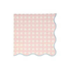 Meri Meri - Gingham Napkins - Damalı Peçeteler - L - 20'Li