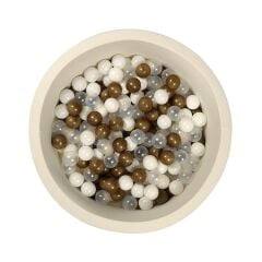 Larisa & Pumpkin XL Top Havuzu, Altın/Şeffaf/Beyaz