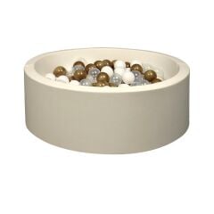 Larisa & Pumpkin XL Top Havuzu, Altın/Şeffaf/Beyaz