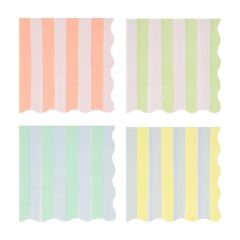 Meri Meri - Pastel Çizgili Peçeteler - L - 16 Adet