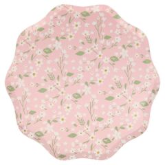 Meri Meri - Ditsy Floral Plates - Çiçekli Tabaklar - L - 12'Li