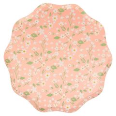 Meri Meri - Ditsy Floral Plates - Çiçekli Tabaklar - L - 12'Li