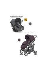 Inglesina Trilogy Tek El Katlanır Bebek Arabası + Darwin Recline Yatabilen Ana Kucağı - Velvet Grey