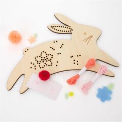 Meri Meri - Bunny Embroidery Kit - Tavşanlı Nakış İşleme Seti