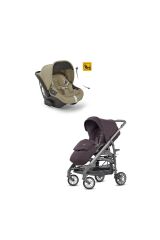 Inglesina Trilogy Tek El Katlanır Bebek Arabası + Darwin Recline Yatabilen Ana Kucağı - Dumbo Caramel