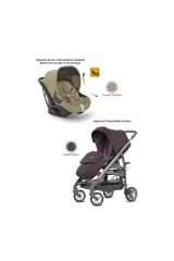 Inglesina Trilogy Tek El Katlanır Bebek Arabası + Darwin Recline Yatabilen Ana Kucağı - Dumbo Caramel