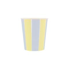 Meri Meri - Pastel Çizgili Bardaklar - 8 Adet