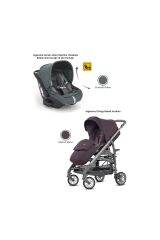 Inglesina Trilogy Tek El Katlanır Bebek Arabası + Darwin Recline Yatabilen Ana Kucağı - Emerald Green