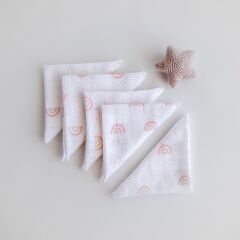 Mama Yoyo Müslin 5'li Ağız Mendili, Rainbow