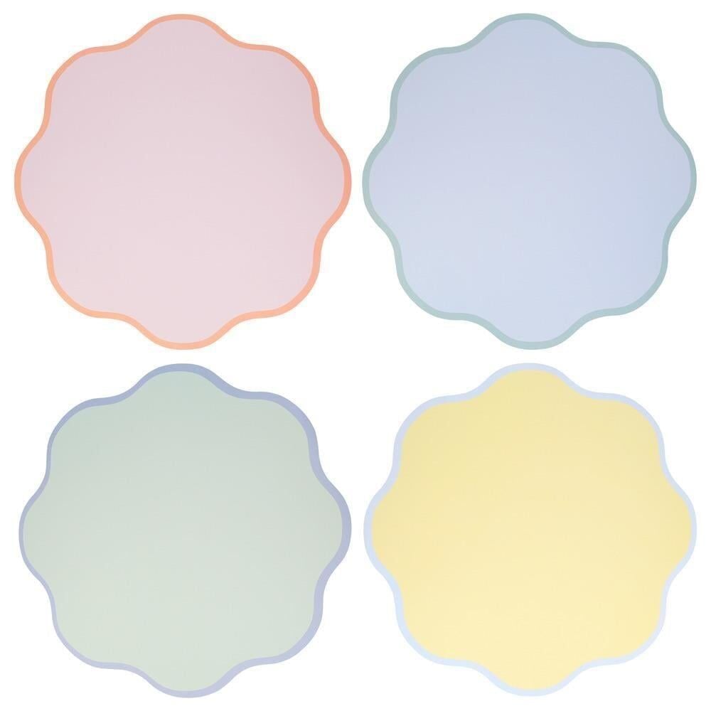 Meri Meri - Dalgalı Yuvarlak Pastel Servis Matı - 12 Adet