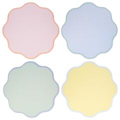 Meri Meri - Dalgalı Yuvarlak Pastel Servis Matı - 12 Adet