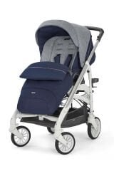 Inglesina Trilogy Tek El Tek Hamle ile Katlanıp Açılan Çift Yön Bebek Arabası - Antigua Blue