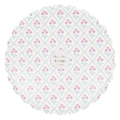 Meri Meri - Bloomsbury Çiçek Desenli Tabaklar - L - 8 Adet