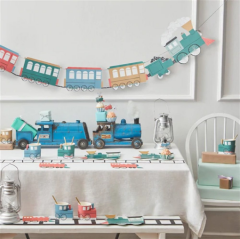 Meri Meri - Train Plate - Tren Tabak - 8'Li