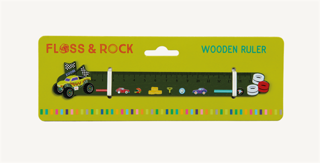Floss and Rock Ahşap Cetvel / Cars