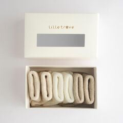 Yenidoğan Üçlü Çorap Seti, Bej