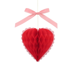 Meri Meri - Kalpli Honeycomb Asılan Süs