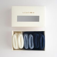 Yenidoğan Üçlü Çorap Seti, Lacivert