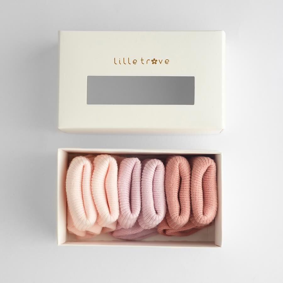 Yenidoğan Üçlü Çorap Seti, Pembe