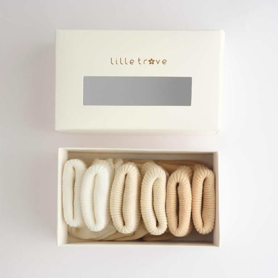 Yenidoğan Üçlü Çorap Seti, Krem