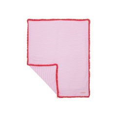 Jera Mini Müslin Battaniye, Pembe/Beyaz Çizgili