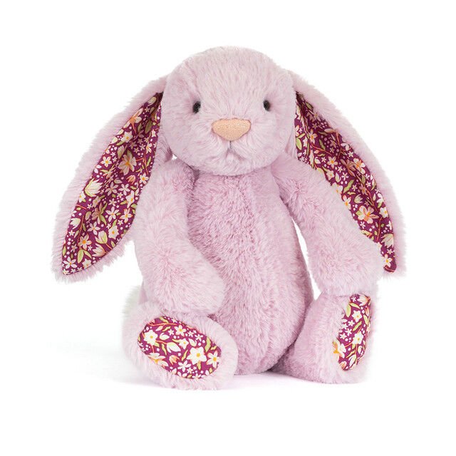 Jellycat Tavşan Uyku Arkadaşı, Çiçekli Lila Luxe (Orta)