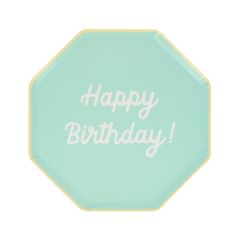 Meri Meri - Happy Birthday Tabaklar - M - 8 Adet