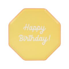 Meri Meri - Happy Birthday Tabaklar - M - 8 Adet