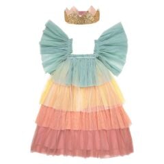 Meri Meri - Rainbow Ruffle Princess Dress-Up - 5-6 Years - Fırfırlı Gökkuşağı Elbisesi - 5-6 Yaş