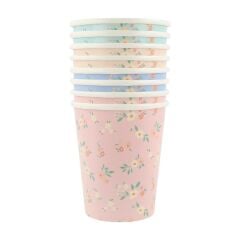 Meri Meri - Vintage Ditsy Bardaklar - 8 Adet