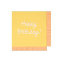 Meri Meri - Happy Birthday Peçeteler - L - 16 Adet