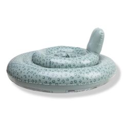 Swim Essentials Bebek Sırt Destekli Yüzme Simidi, Green Leopard (0-1 Yaş)