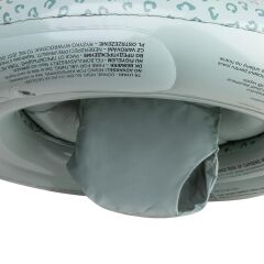 Swim Essentials Bebek Sırt Destekli Yüzme Simidi, Green Leopard (0-1 Yaş)